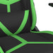 Scaun de gaming cu suport picioare negru/verde, piele ecologică - WALTI WALTI