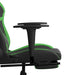 Scaun de gaming cu suport picioare negru/verde, piele ecologică - WALTI WALTI