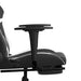 Scaun de gaming cu suport picioare, negru/alb, piele ecologică - WALTI WALTI