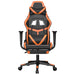 Scaun de gaming cu suport picioare, negru/oranj, piele eco - WALTI WALTI