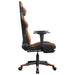 Scaun de gaming cu suport picioare, negru/oranj, piele eco - WALTI WALTI