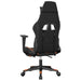 Scaun de gaming cu suport picioare, negru/oranj, piele eco - WALTI WALTI