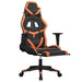 Scaun de gaming cu suport picioare, negru/oranj, piele eco - WALTI WALTI