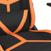 Scaun de gaming cu suport picioare, negru/oranj, piele eco - WALTI WALTI