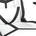 Scaun de gaming cu suport picioare, alb/negru, piele ecologică - WALTI WALTI
