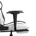 Scaun de gaming cu suport picioare, alb/negru, piele ecologică - WALTI WALTI