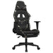Scaun de gaming cu suport picioare, negru/camuflaj, piele eco - WALTI WALTI