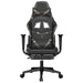 Scaun de gaming cu suport picioare, negru/camuflaj, piele eco - WALTI WALTI