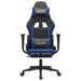 Scaun de gaming cu suport picioare, negru/albastru, piele eco - WALTI WALTI