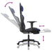 Scaun de gaming cu suport picioare, negru/albastru, piele eco - WALTI WALTI