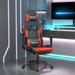 Scaun de gaming cu suport picioare, negru/roșu, piele ecologică - WALTI WALTI