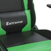 Scaun de gaming cu suport picioare negru/verde, piele ecologică - WALTI WALTI