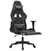 Scaun de gaming cu suport picioare, negru/gri, piele ecologică - WALTI WALTI