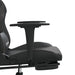 Scaun de gaming cu suport picioare, negru/gri, piele ecologică - WALTI WALTI