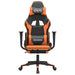 Scaun de gaming cu suport picioare, negru/oranj, piele eco - WALTI WALTI