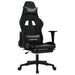 Scaun de gaming cu suport picioare, negru, piele ecologică - WALTI WALTI
