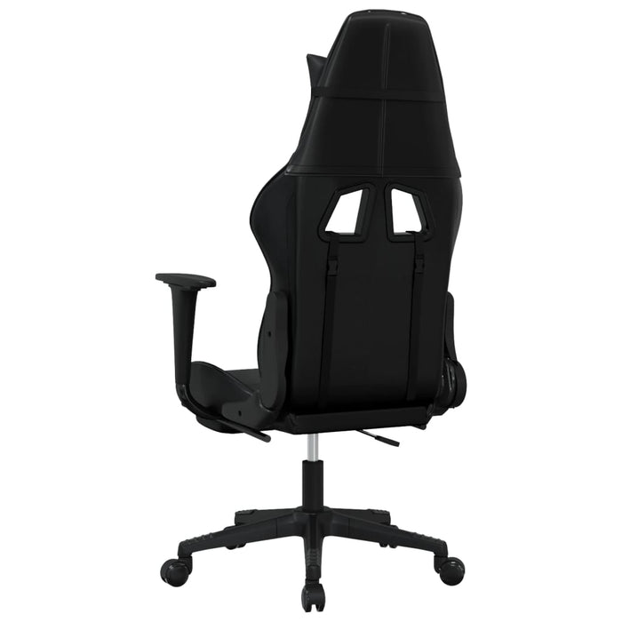 Scaun de gaming cu suport picioare, negru, piele ecologică - WALTI WALTI