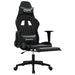 Scaun de gaming cu suport picioare, negru, piele ecologică - WALTI WALTI