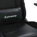 Scaun de gaming cu suport picioare, negru, piele ecologică - WALTI WALTI