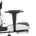 Scaun de gaming cu suport picioare, alb/negru, piele ecologică - WALTI WALTI
