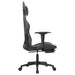 Scaun de gaming cu suport picioare, negru/camuflaj, piele eco - WALTI WALTI