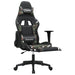 Scaun de gaming cu suport picioare, negru/camuflaj, piele eco - WALTI WALTI