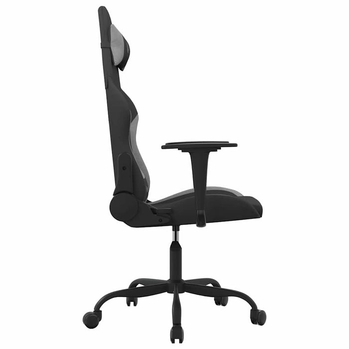 Scaun de jocuri, negru și gri deschis, textil WALTI