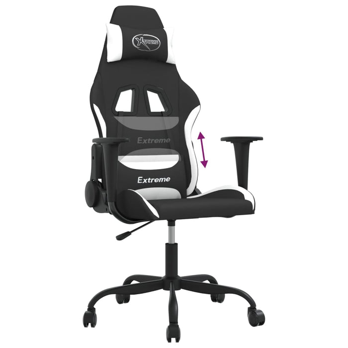Scaun de jocuri, negru și alb, textil - WALTI WALTI
