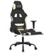 Scaun de gaming cu suport picioare, negru și crem, textil - WALTI WALTI