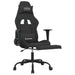 Scaun de gaming cu suport picioare, negru, textil - WALTI WALTI