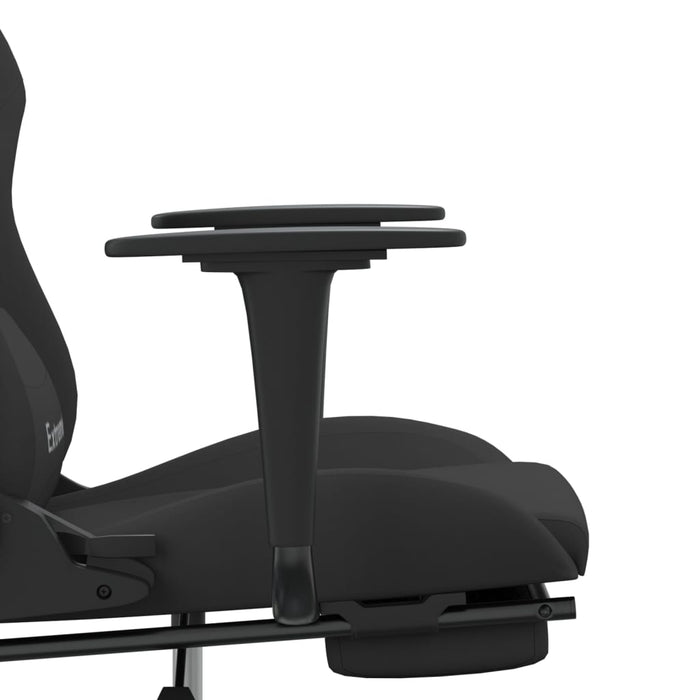 Scaun de gaming cu suport picioare, negru, textil - WALTI WALTI