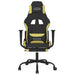 Scaun de gaming cu suport picioare, negru/verde deschis, textil - WALTI WALTI