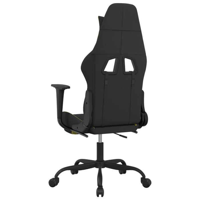 Scaun de gaming cu suport picioare, negru/verde deschis, textil - WALTI WALTI