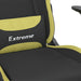 Scaun de gaming cu suport picioare, negru/verde deschis, textil - WALTI WALTI