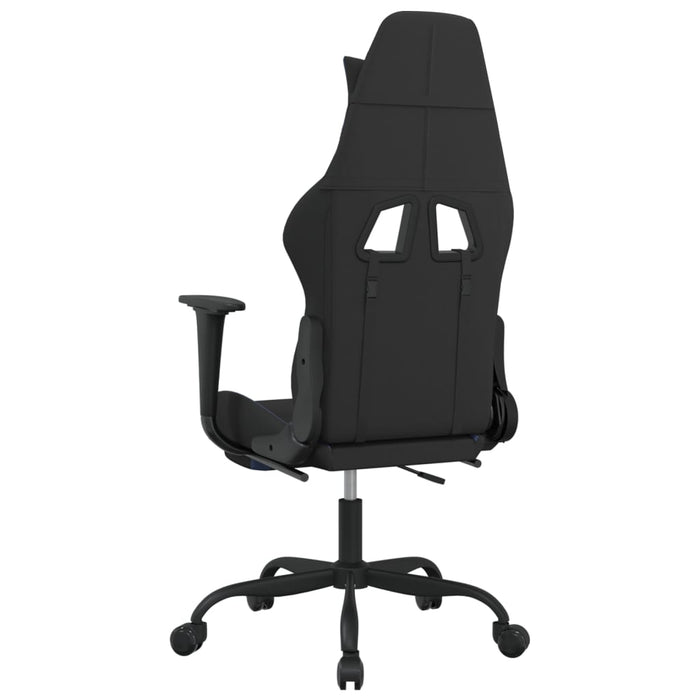 Scaun de gaming cu suport picioare, negru și albastru, textil - WALTI WALTI