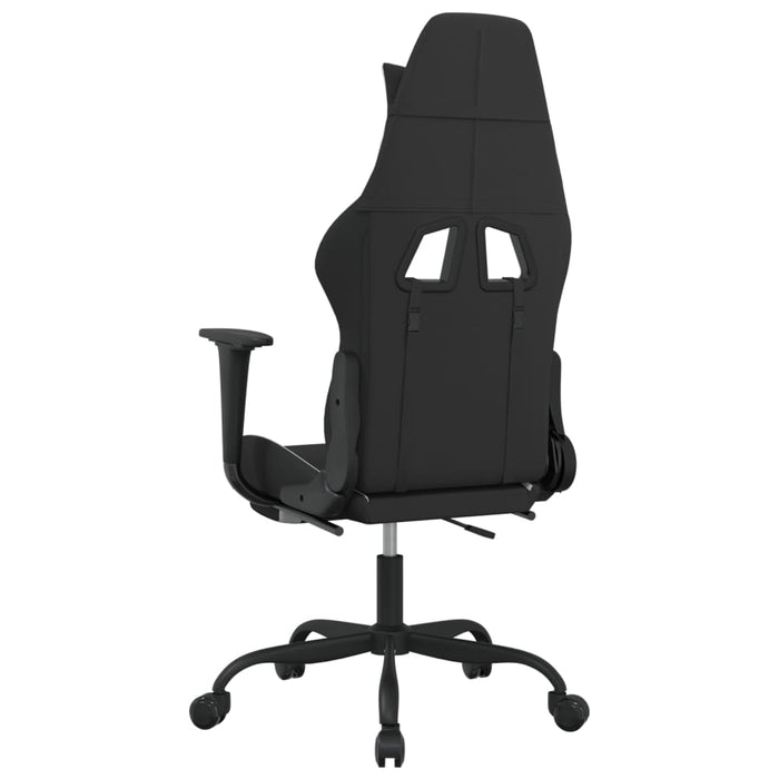Scaun de gaming cu suport picioare, negru și alb, textil - WALTI WALTI