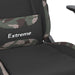 Scaun de gaming cu suport picioare, negru și camuflaj, textil - WALTI WALTI