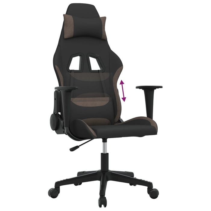 Scaun de jocuri, negru și gri taupe, textil - WALTI WALTI