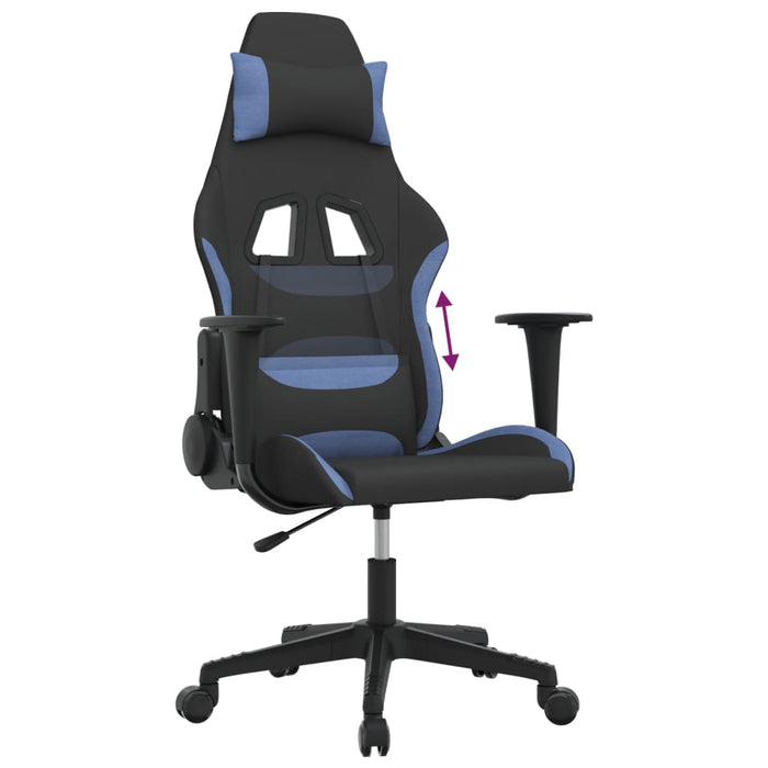 Scaun de jocuri, negru și albastru, textil - WALTI WALTI