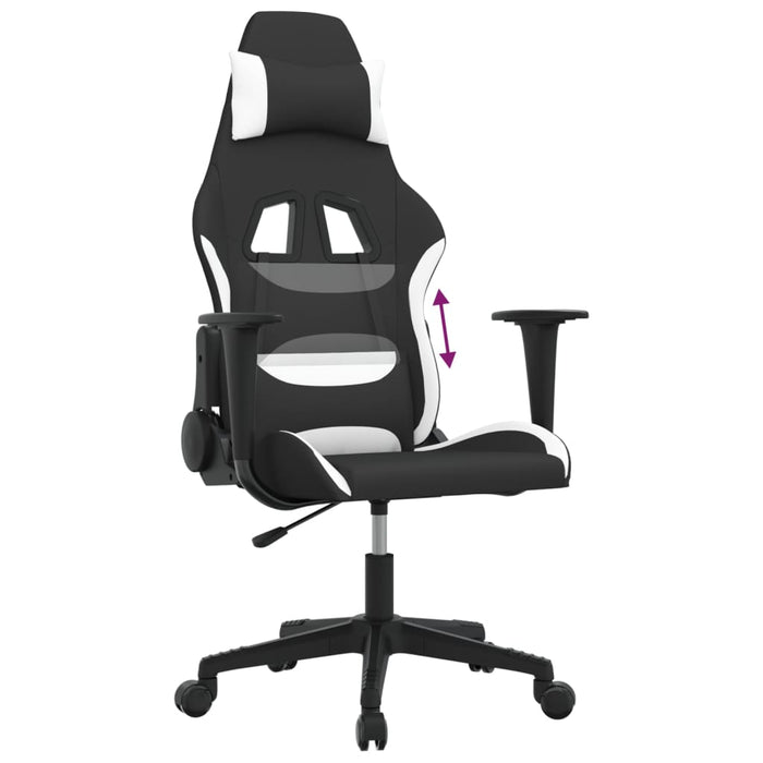 Scaun de jocuri, negru și alb, textil - WALTI WALTI