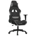 Scaun de gaming cu suport picioare, negru/gri deschis, textil - WALTI WALTI