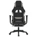 Scaun de gaming cu suport picioare, negru/gri deschis, textil - WALTI WALTI