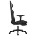 Scaun de gaming cu suport picioare, negru/gri deschis, textil - WALTI WALTI