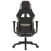 Scaun de gaming cu taburet, negru și gri taupe, textil - WALTI WALTI