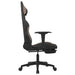 Scaun de gaming cu taburet, negru și gri taupe, textil - WALTI WALTI