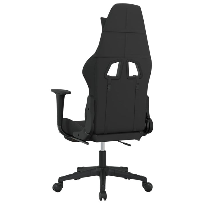 Scaun de gaming cu taburet, negru și gri taupe, textil - WALTI WALTI