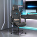 Scaun de gaming cu taburet, negru și gri taupe, textil - WALTI WALTI