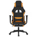 Scaun de gaming cu suport picioare, negru și oranj, textil - WALTI WALTI