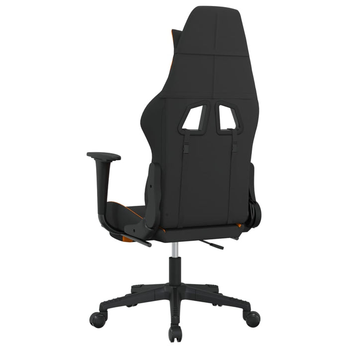 Scaun de gaming cu suport picioare, negru și oranj, textil - WALTI WALTI