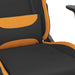 Scaun de gaming cu suport picioare, negru și oranj, textil - WALTI WALTI